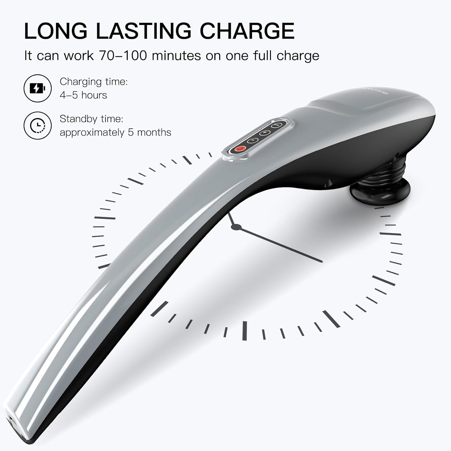 MEGAWISE Cordless Deep Tissue Percussion Massage Gun - Back, Neck, Shoulders