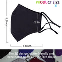 PAGE ONE Reusable Cloth Face Masks Washable Adjustable Breathable Cotton Face Mask