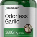 Horbäach Odorless Garlic Softgel Supplement | 200 Pills | Ultra Potent Concentrated Herbal Extract | Non-GMO & Gluten Free