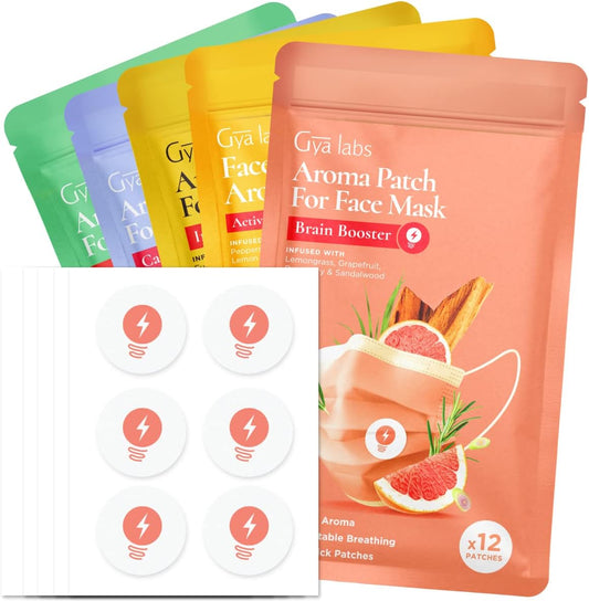Gya Labs Aroma Mask Patches Combo Pack with Essential Oils for Face Masks and Pillows