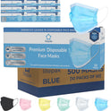 Litepak Premium Disposable Face Mask 500pcs 3ply Soft with Nose Wire