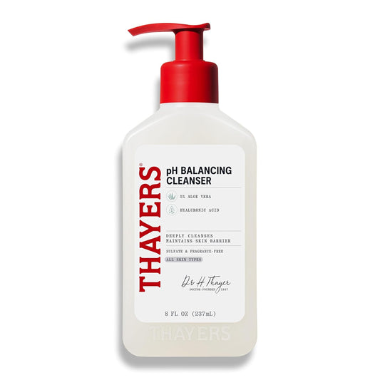 THAYERS pH Balancing Daily Cleanser, Face Wash with Aloe Vera 8 FL Oz.