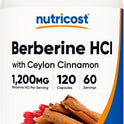 Nutricost Berberine HCl with Ceylon Cinnamon Capsules 120 Count