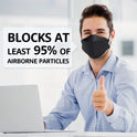 LEVENIS KN95 Face Masks 50 Pack, Breathable and Disposable, Black