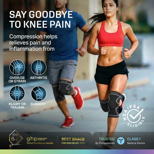 Modvel 2 Pack Knee Brace for Women and Men - Knee Support