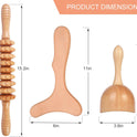 Komogir 3-in-1 Wood Therapy Massage Tools for Lymphatic Drainage and Body Sculpting