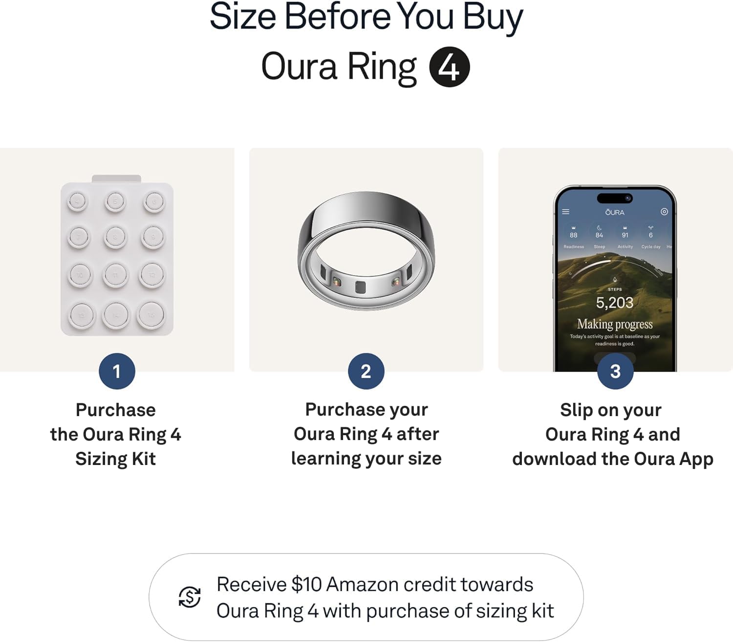 Oura Ring 4 Silver Size 9 Sleep Activity Tracker with AI Advisor