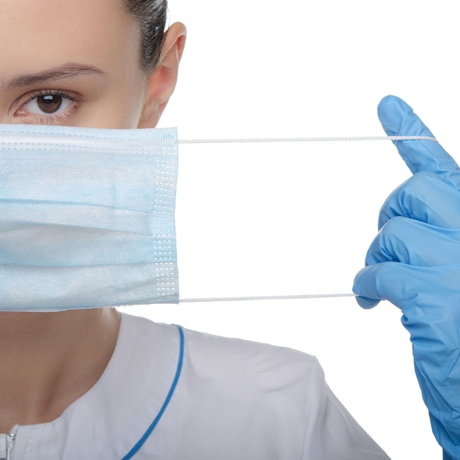 100 Pack Medical Disposable Face Masks for Protection 3 Layers Safety Face Masks