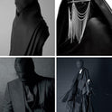 Homelex 2 Pieces Full Face Mask, Unisex BW 2nd Skin Spandex Halloween Hood