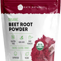 Kate Naturals Organic Beet Root Powder for Smoothies, Baking & Juice. Raw Beetroot Superfood & Natural Red Food Coloring (8oz, Non-GMO, Earthy Flavor)