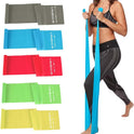 Lianjindun 5-Piece Professional Resistance Bands - Latex-Free, Pilates Workout Bands