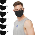 3-Ply Cloth Face Mask 6 Pack, Washable, Reusable, Breathable Face Covering with Adjustable Ear Loops for Women and Men