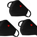 Comfso Cotton Cloth Heart Face Masks with Adjustable Nose Bridge