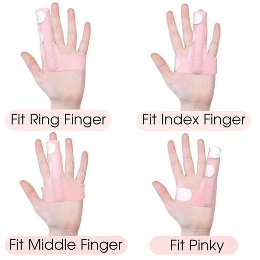 Finger Splint, Adjustable Finger Brace for Index, Middle, Ring Fingers, Pain Relief and Support