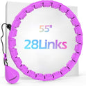 Weighted Hula Hoop for Adults - 47" Fitness Hoop with 24 Detachable Links for Weight Loss