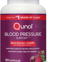 Qunol Blood Pressure Support, 3 in 1 Beets + CoQ10 + Grape Seed Extract, Beet Root Capsules that Supports Healthy Blood Circulation & Heart Healthy Energy, 60 Count (Pack of 1)