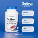 Nutricost Saffron Extract 88.5mg, 240 Veggie Capsules, Non-GMO, Gluten Free