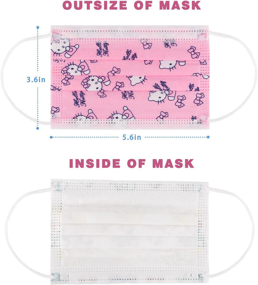 Kids Face Mask 50PCS Breathable Fabric for Girls and Boys Safety