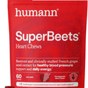 humanN SuperBeets Heart Chews, Beet Root Powder Support Energy Supplement, Nitric Oxide and Blood Pressure Support, Grape Seed Extract & Non-GMO, Heart Health, Pomegranate Berry Flavor, 60 Count