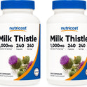 Nutricost Milk Thistle Extract 240 Capsules for 240 Servings Per Bottle - Vegan, GMO Free and Gluten Free