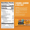 KIND Minis Snack Bars, Dark Chocolate Nuts & Sea Salt and Caramel Almond & Sea Salt, 3g Sugar, Gluten Free Bars, Variety Pack, 0.7 OZ, (20 Count)