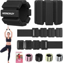 Adjustable Wrist & Ankle Weights Set for Women - Silicone Waterproof 1 lb/2.2 lbs Pair