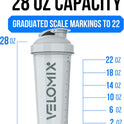 VELOMIX 28oz Protein Shaker Bottles - 4 Pack, Leak Proof