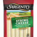 Sargento Natural Mozzarella String Cheese Sticks, 12-Count