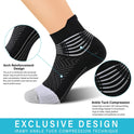 IRAMY Compression Ankle Support Socks Women - Wicking, Cushioned Athletic, Plantar Fasciitis Relief