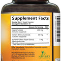 Turmeric Curcumin Supplement - 2400mg Organic Turmeric Per Serving