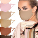 KARIZMA Face Wardrobe Cloth Face Mask, 6 Soft Masks, Washable Fabric, Adjustable Ear Loops, Earth Shades Pack
