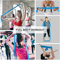 A AZURELIFE Resistance Bands - Latex-Free Exercise Bands for Strength Training, Yoga, Rehab