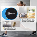 AZURELIFE Dual-Sided Exercise Core Sliders for Carpet & Hardwood