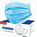 100 Pack Medical Disposable Face Masks for Protection 3 Layers Safety Face Masks