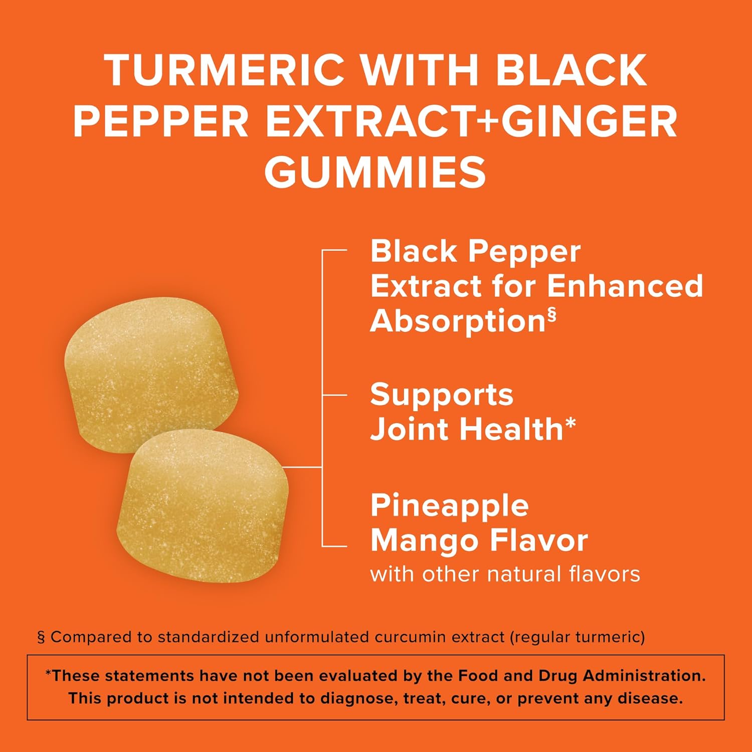Qunol Turmeric and Ginger with Black Pepper Gummies 90ct