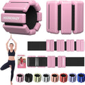 Adjustable Wrist & Ankle Weights Set for Women - Silicone Waterproof 1 lb/2.2 lbs Pair