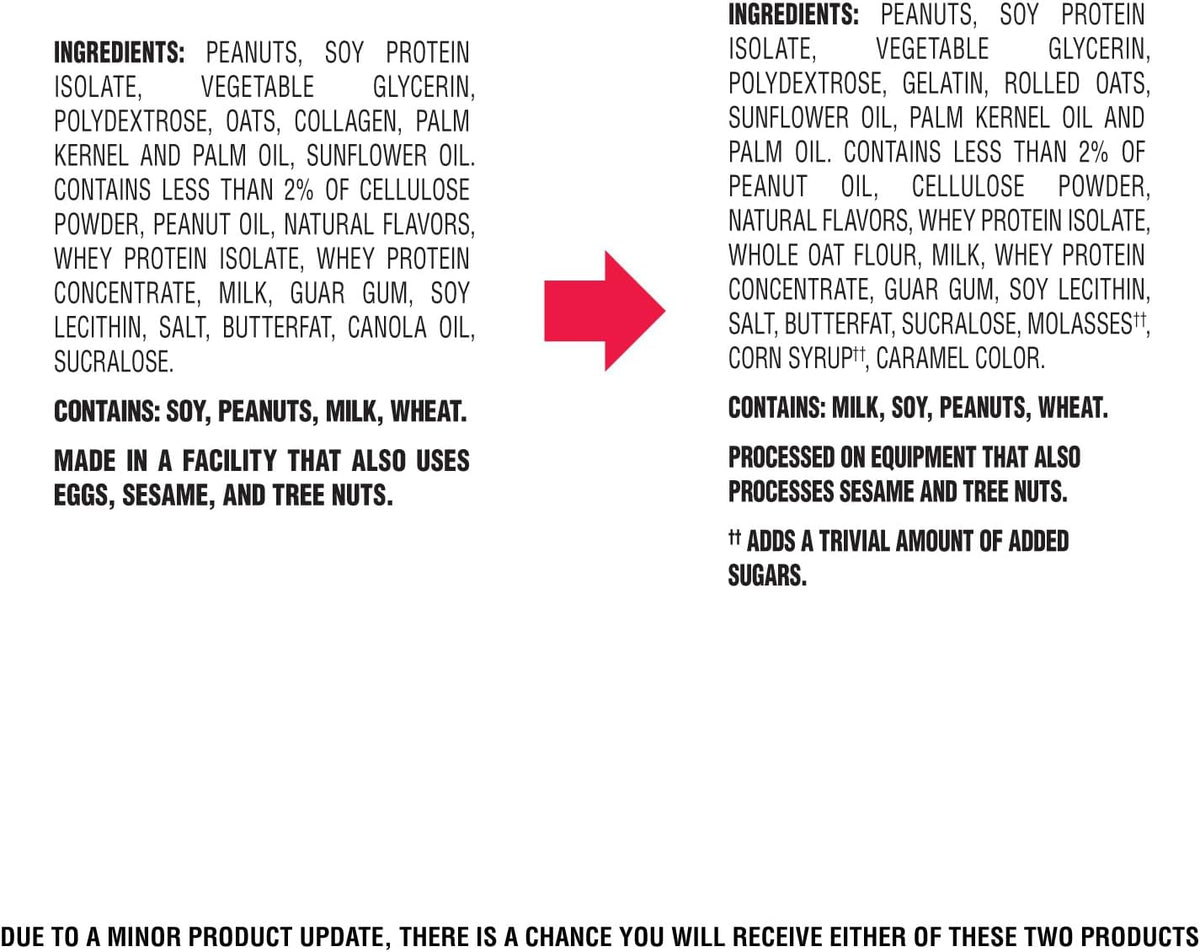 Atkins Peanut Butter Granola High Protein Bar, High Fiber Snack , 16g Protein, 1g Sugar, 4g Net Carb, Protein Snack, 12 Count