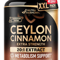 Ceylon Cinnamon Capsules - Extra Strength - 20:1 Extract Supplement