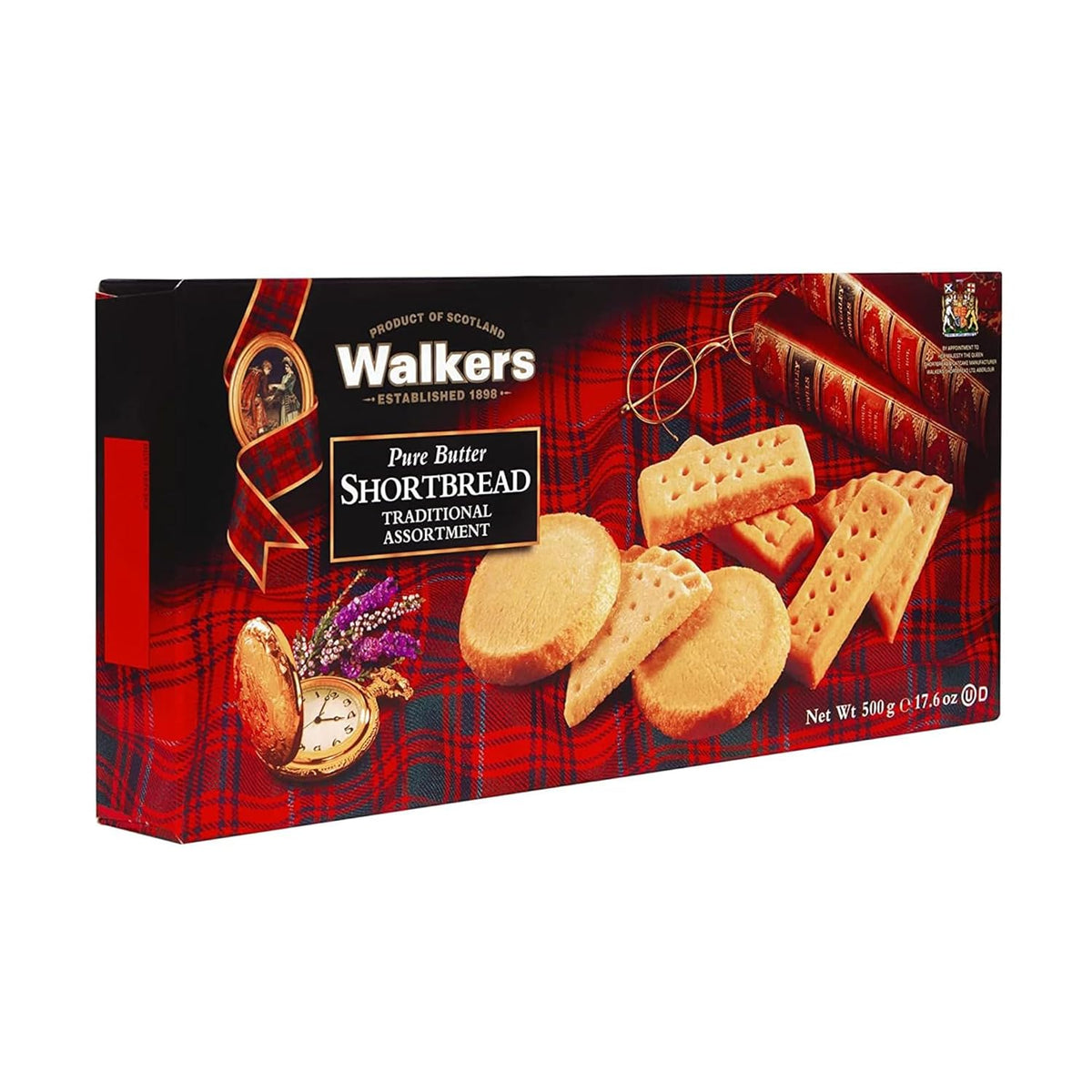 Walker's Shortbread Traditional Assortment, Pure Butter Shortbread Cookies, 17.6 Oz Box