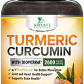Turmeric Curcumin Supplement - 2400mg Organic Turmeric Per Serving
