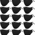 Black Reusable Breathable Cloth Face Mask, Adjustable Washable Face Protection Cover for Men and Women
