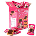 Michel et Augustin Chocolate Cookie Squares, Chocolate Gift Box, Dark Chocolate & Sea Salt French Shortbread Cookies, Candy Bulk, Individually Wrapped, 30-Pack