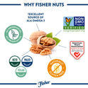 Fisher Chef's Naturals Walnut Halves & Pieces 2 lb, 100% California Unsalted Walnuts for Baking & Cooking, Healthy Snacks for Adults, Resealable Bag, Vegan Protein, Keto Snack, Chopped Nuts, Topping