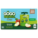 GoGo squeeZ Fruit on the Go, Apple Apple, 3.2 oz (Pack of 20), Unsweetened Fruit Snacks for Kids, Gluten Free, Nut Free, and Recloseable Cap, BPA Free Pouches (Packaging May Vary)