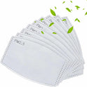 100 Pcs Activated Carbon PM2.5 Mask Filter Paper 5 Layers Replacement