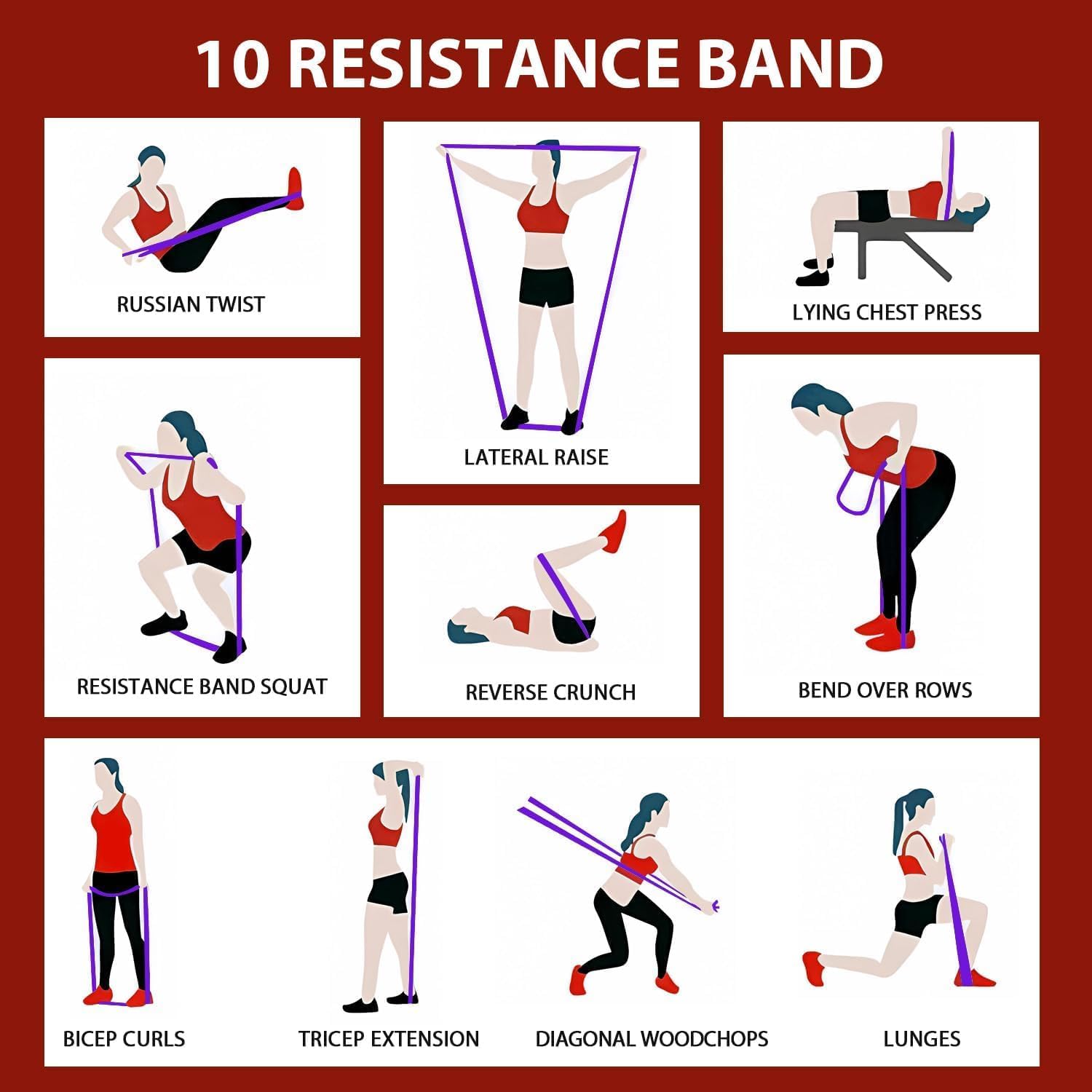 LEEKEY Resistance Bands for Working Out and Fitness Training