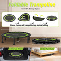 ZCMHAXJ 36/40/48" Foldable Mini Trampoline, 440lbs Capacity, Indoor Fitness Workout Equipment