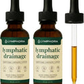 Lymphatic Drainage Drops for Bloat Relief & De-Puff – Cleavers, Red Clover, Stillingia Root & Prickly Ash Bark – Lymph Node Detox Cleanse, Fluid Retention – Alcohol-Free, Vegan, 2 Fl Oz