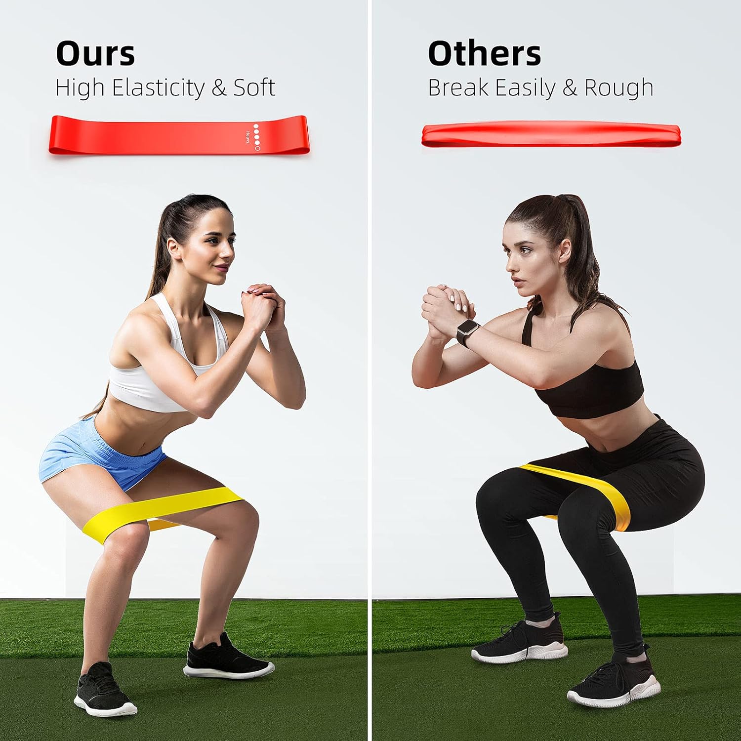 5-Pack Resistance Bands for Strength Training, Stretching, Pilates & Yoga