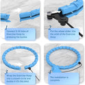 Weighted Hula Hoop for Adults - 47" Fitness Hoop with 24 Detachable Links for Weight Loss